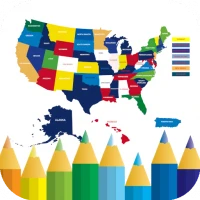 coloring map of united states