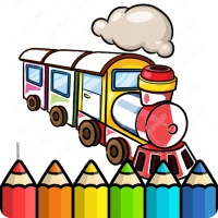 Steam Train Coloring Game