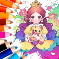 Cute Princess Coloring Game