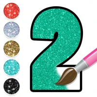 Glitter Number & ABC Coloring