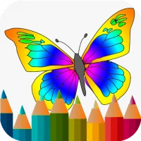 rainbow butterfly coloring