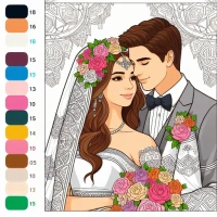 Bride & Groom Color By Number