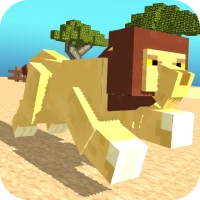 Blocky Wild Park: Lions Raid