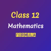 Class 12 Maths Formula