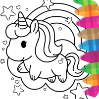 Unicorn Games Coloring Book