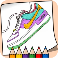 Glitter Sneakers Coloring Book