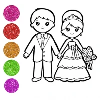 Doll Wedding : Coloring Pages