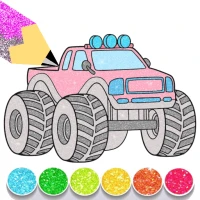 Glitter Monster Truck Coloring