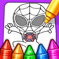 Coloring Cute Spider Superhero