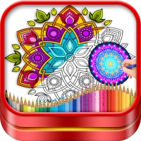 Mandala coloring and glow