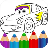 Glitter Cars Coloring Book