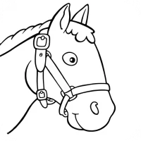 Horse coloring game glitter